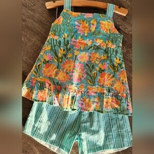 Floral and Striped Kids Matching Set